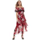Women's Jennifer Lopez Off-the-shoulder Maxi Dress, Size: Medium, Red