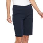 Women's Croft & Barrow&reg; Polished Pull-on Bermuda Shorts, Size: 8, Blue (navy)