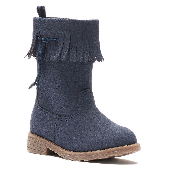 Carter's&reg; Toddler Girls' Fringe Cowboy Boots, Girl's, Size: 6 T, Blue (navy)