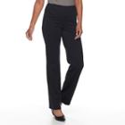 Women's Apt. 9&reg; Tummy Control Ponte Pull-on Pants, Size: Large, Black
