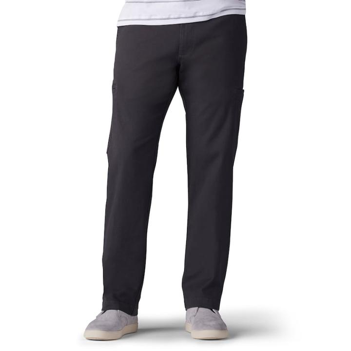 Men's Lee Performance Series Straight-fit Extreme Comfort Cargo Pants, Size: 38x34, Grey