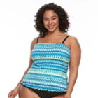 Plus Size Apt. 9&reg; Ruffled Tankini Top, Women's, Size: 1xl, Prism