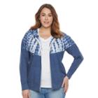 Plus Size Sonoma Goods For Life&trade; Tie-dye Hoodie, Women's, Size: 3xl, Dark Blue