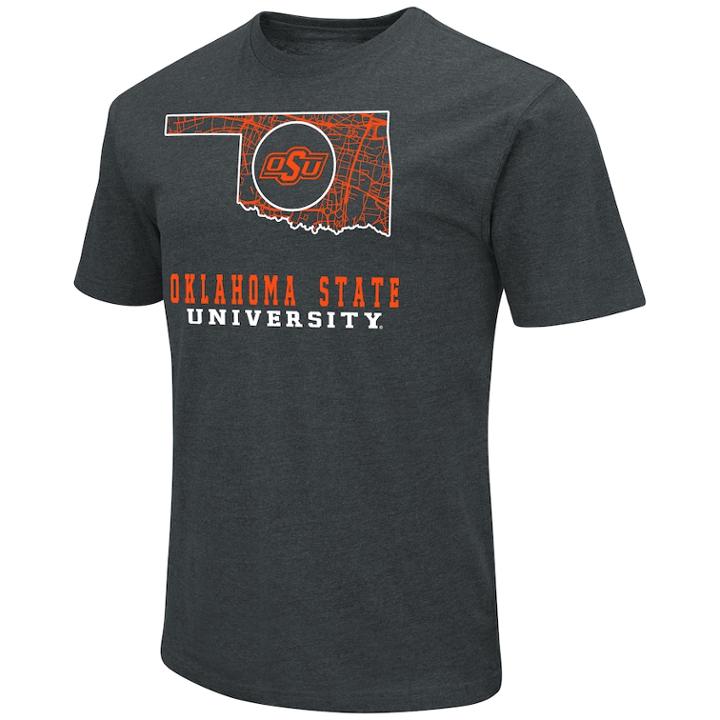 Men's Oklahoma State Cowboys State Tee, Size: Small, Drk Orange