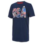 Boys 8-20 Adidas Sporty Patriotic Graphic Tee, Size: Small, Blue (navy)