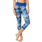 Women's Shape Active Reef Capri Workout Tights, Size: Large, Blue Other