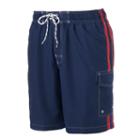 Men's Sonoma Goods For Life&trade; Side-striped Microfiber Swim Trunks, Size: Medium, Blue (navy)