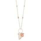 Lc Lauren Conrad Long Leaf Cluster Pendant Necklace, Women's, Pink