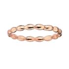 Stacks And Stones 18k Rose Gold Over Silver Rice Stack Ring, Women's, Size: 9, Pink
