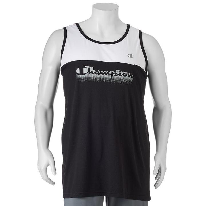 Big & Tall Champion Modern-fit Logo Tank Top, Men's, Size: 6xb, Black