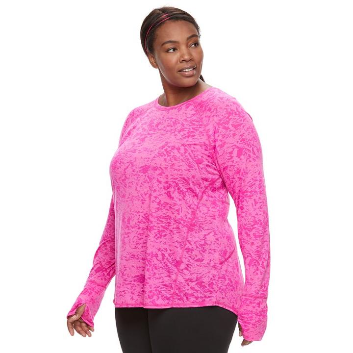 Plus Size Tek Gear&reg; Core Tee, Women's, Size: 3xl, Dark Pink