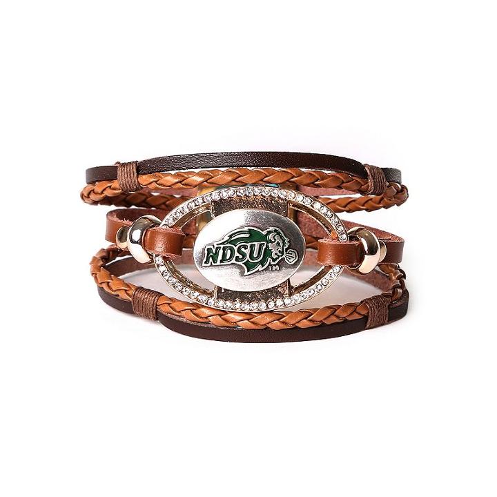 Women's North Dakota State Bison Bracelet Set, Brown
