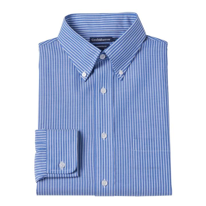 Men's&reg; Croft & Barrow Regular-fit Wrinkle-resistant Easy Care Dress Shirt, Size: 16-34/35, Blue