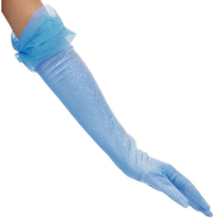 Kids Costume Princess Gloves, Girl's, Blue