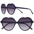 Lc Lauren Conrad 57mm Lust Heart Gradient Sunglasses, Women's, Black