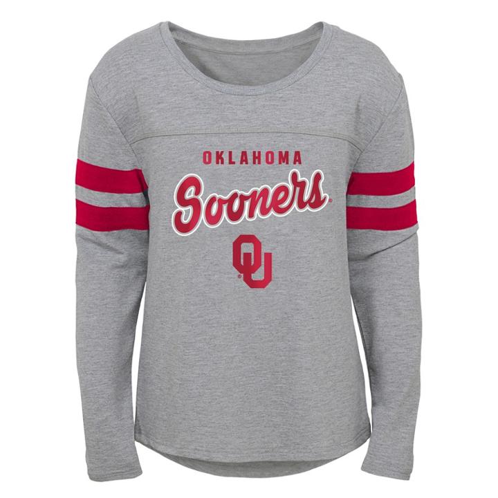 Girls 7-16 Oklahoma Sooners Field Armour Tee, Size: Xl, Grey