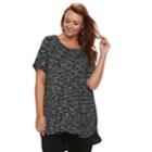 Plus Size Apt. 9&reg; Tunic Tee, Women's, Size: 0x, Black