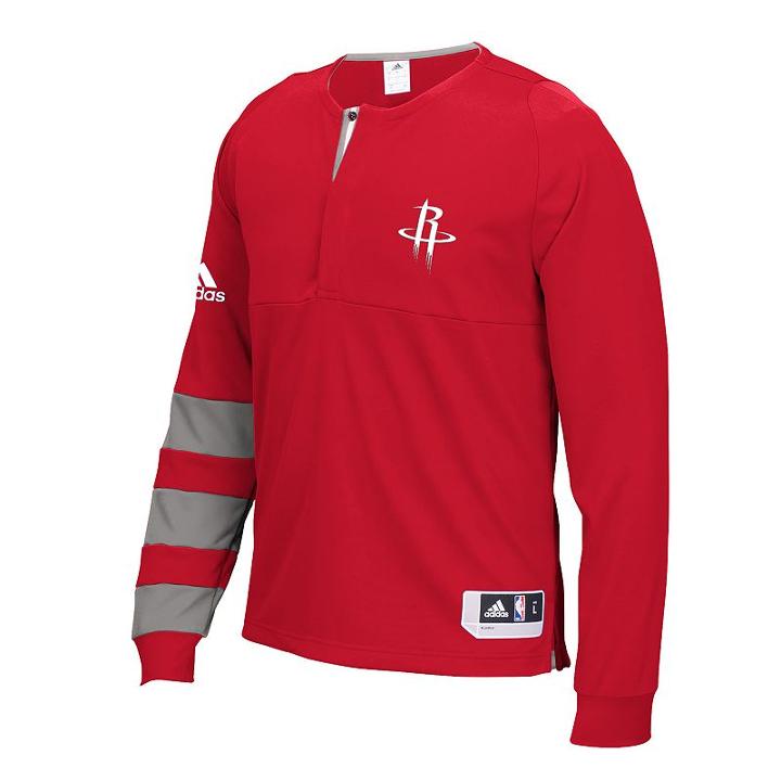 Men's Adidas Houston Rockets On-court Shooting Shirt, Size: Small, Red