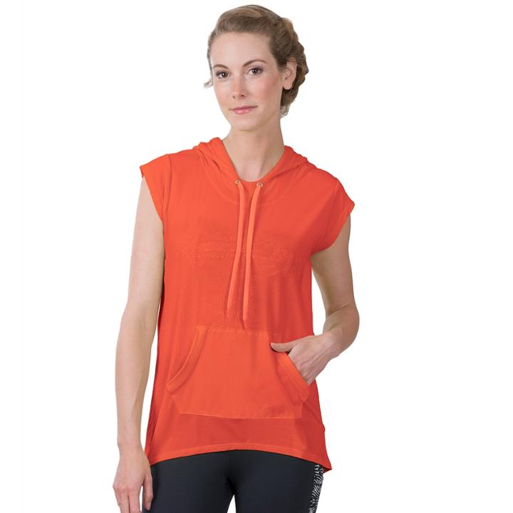 Women's Soybu Capetown Cap Sleeve Hoodie, Size: Large, Green Oth