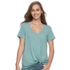 Juniors' So&reg; Oversized Pocket Tee, Teens, Size: Medium, Turquoise/blue (turq/aqua)