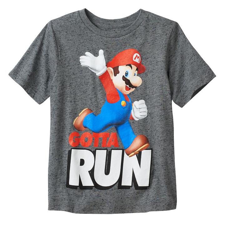 Boys 4-7 Super Mario Bros. Gotta Run Tee, Boy's, Size: 7, Blue Other