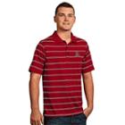 Men's Ottawa Senators Deluxe Striped Desert Dry Xtra-lite Performance Polo, Size: Medium, Dark Red