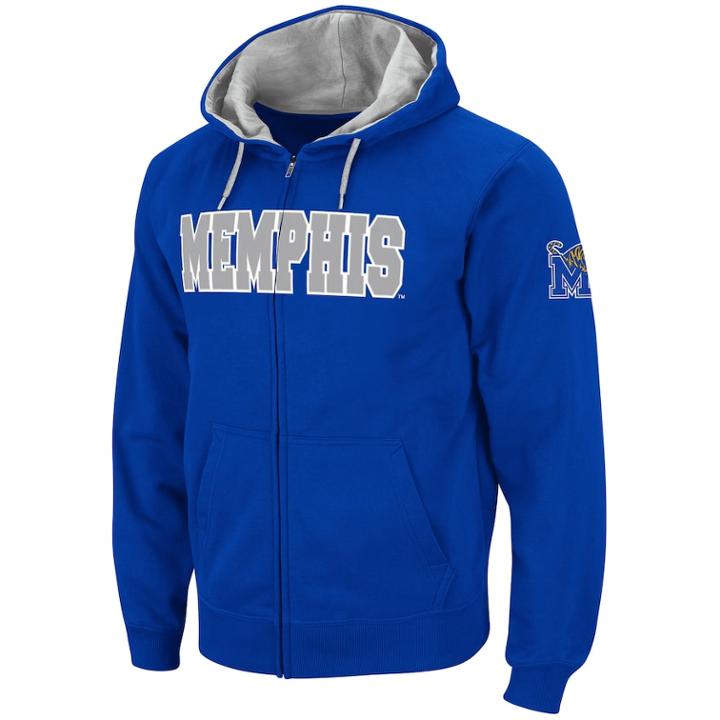 Men's Memphis Tigers Fleece Hoodie, Size: Medium, Dark Blue