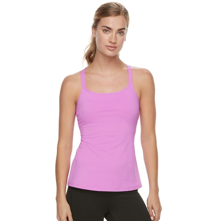 Women's Fila Sport&reg; Strappy Racerback Tank, Size: Medium, Med Purple