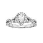 Igl Certified Diamond Halo Engagement Ring In 14k White Gold (1 Ct. T.w.), Women's, Size: 6.50