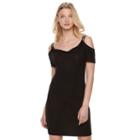 Women's Rock & Republic&reg; Cold-shoulder Sheath Dress, Size: Xs, Black