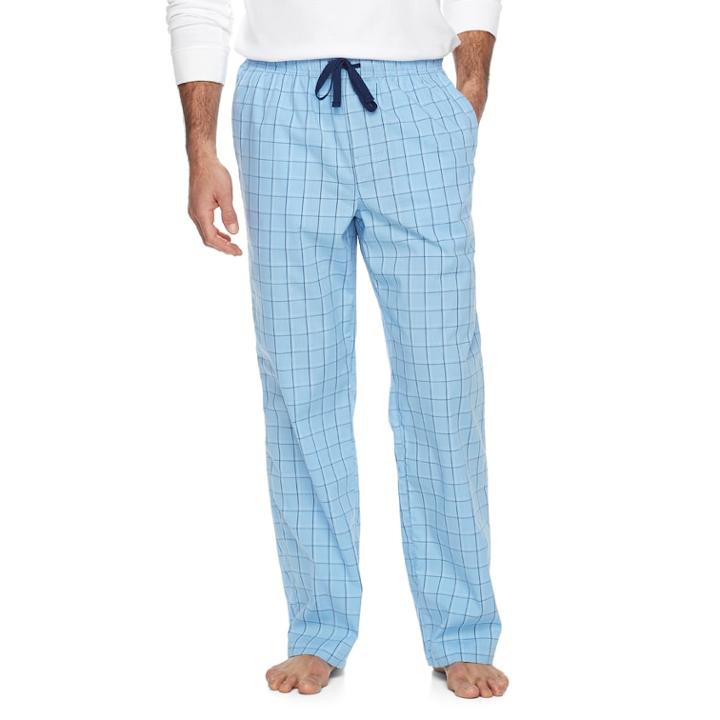 Men's Croft & Barrow&reg; True Comfort Stretch Woven Lounge Pants, Size: Xl, Med Blue
