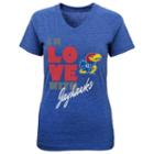 Girls 7-16 Kansas Jayhawks In Love Tee, Girl's, Size: M(10-12), Blue