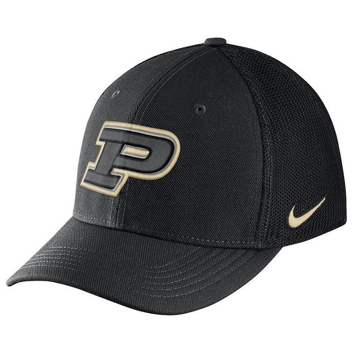 Adult Nike Purdue Boilermakers Aero Classic 99 Flex-fit Cap, Men's, Black