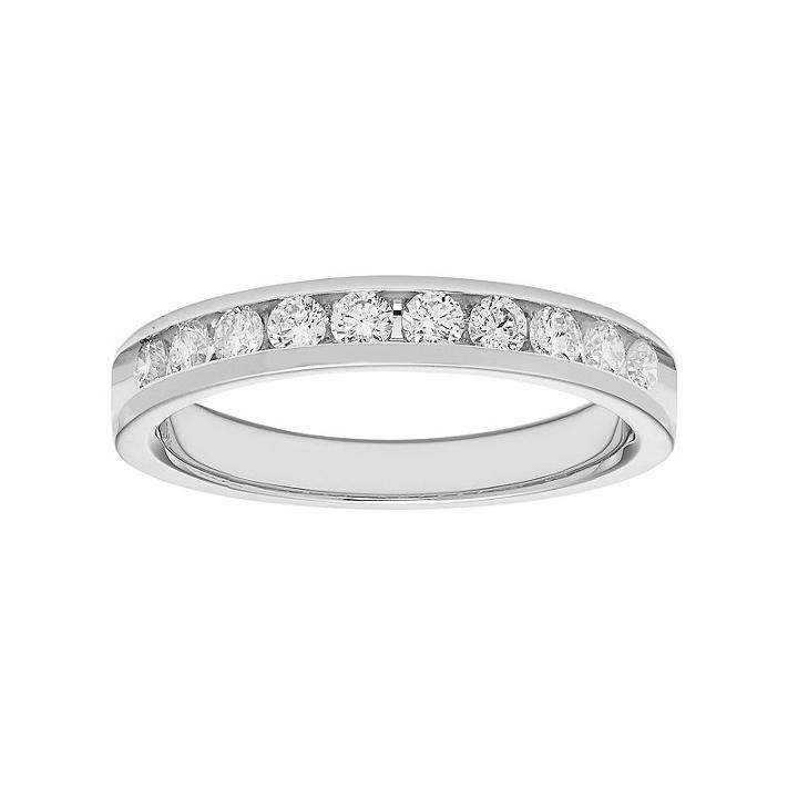 14k Gold 1/2 Carat T.w. Diamond Anniversary Ring, Women's, Size: 6.50, White