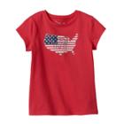 Girls 4-7 Jumping Beans&reg; Patriotic Glitter Tee, Girl's, Size: 6, Med Red