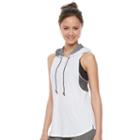 So, Juniors' &reg; Sleeveless Racerback Hoodie, Girl's, Size: Small, White