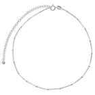 Primrose Sterling Silver Beaded Box Chain Choker Necklace, Women's