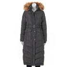 Juniors' Madden Girl Faux-fur Hooded Maxi Puffer Jacket, Size: Small, Med Grey