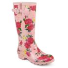 Journee Collection Mist Women's Water Resistant Rain Boots, Size: Medium (9), Med Pink