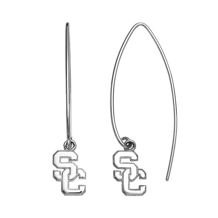 Dayna U Usc Trojans Sterling Silver Hook Earrings, Women's, Grey