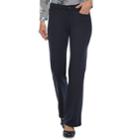 Women's Croft & Barrow&reg; Easy Care Bootcut Pants, Size: 18 T/l, Dark Blue