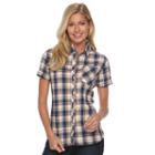 Women's Woolrich Tall Pine Seersucker Plaid Shirt, Size: Xl, Natural