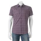 Men's Apt. 9&reg; Slim-fit Patterned Button-down Shirt, Size: Med Slim, Drk Purple