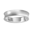 Sterling Silver Concave Ring, Women's, Size: 10, Grey