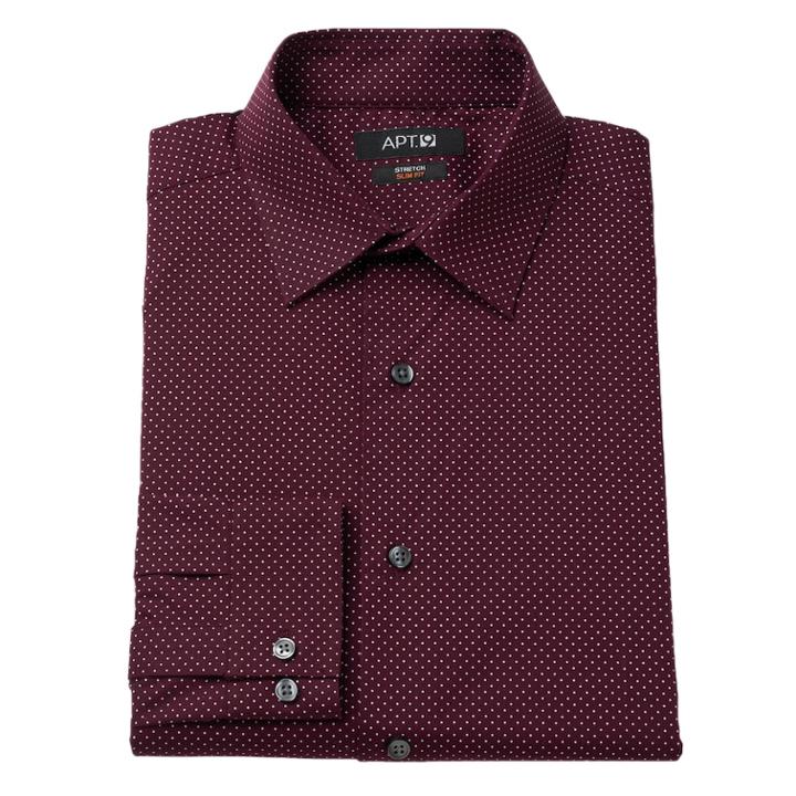Men's Apt. 9&reg; Premier Flex Extra-slim Fit Flex Collar Dress Shirt, Size: 15.5-32/33, Purple