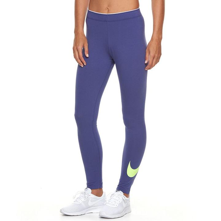 Women's Nike Club Logo Leggings, Size: Medium, Drk Purple