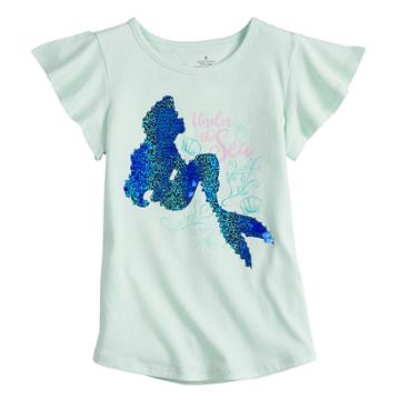 Disney's Little Mermaid Girls 4-7 Ariel Embellished Tee By Jumping Beans&reg;, Size: 7, Turquoise/blue (turq/aqua)
