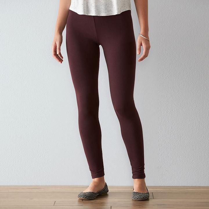 Women's Sonoma Goods For Life™ Solid Leggings, Size: Xl, Purple