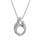 Sterling Silver Diamond Accent Motherly Love Pendant, Women's, Size: 18, Grey