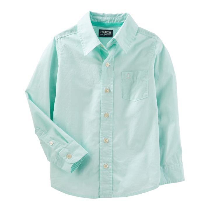 Boys 4-12 Oshkosh B'gosh&reg; Button Down Dress Shirt, Size: 4/5, Blue